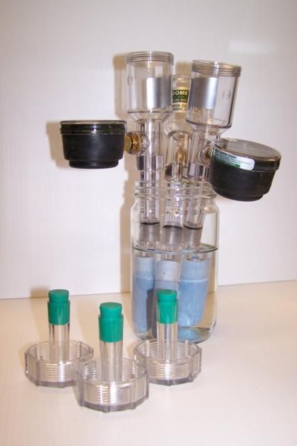 Figure 3. Soaking tensiometers in clean water overnight.