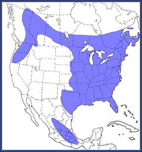 Figure 2. Range map for the Barred Owl in North America.