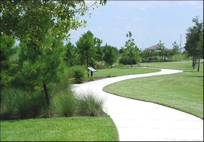 Figure 3. A walking path in a Florida residential community (Town of Harmony).