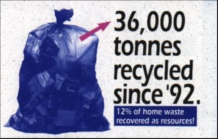 Figure 4. A poster recognizing a community's recycling accomplishments.
