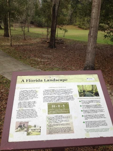 Figure 2. An example of an educational sign in the Madera green community in Gainesville, FL.