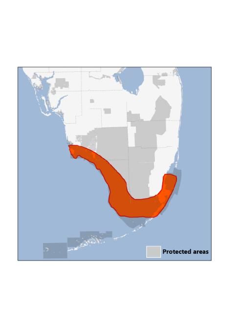 Figure 2. Current range of the American crocodile in Florida.