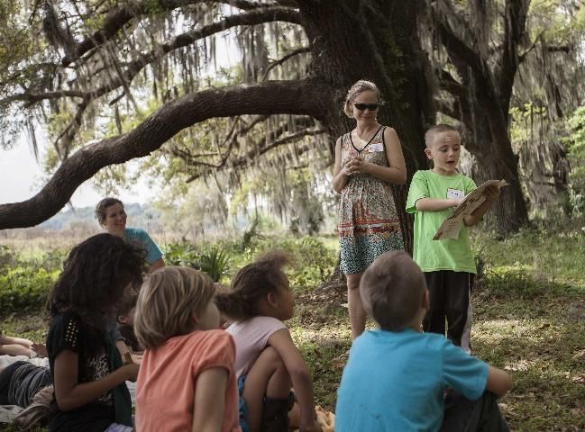 An outdoor education program with Alachua Conservation Trust's Tuscawilla Learning Center on their Tuscawilla Preserve.