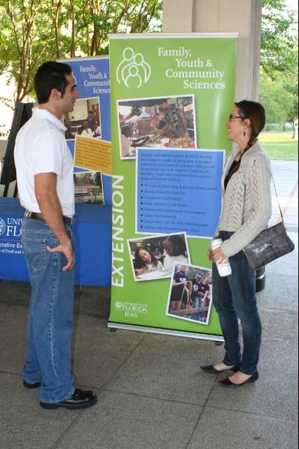 Figure 6. Because of the expense, retractable banners are best used for perennial messages as here: the banner can be reused a few times to recruit new students until the college decides to change its branding.